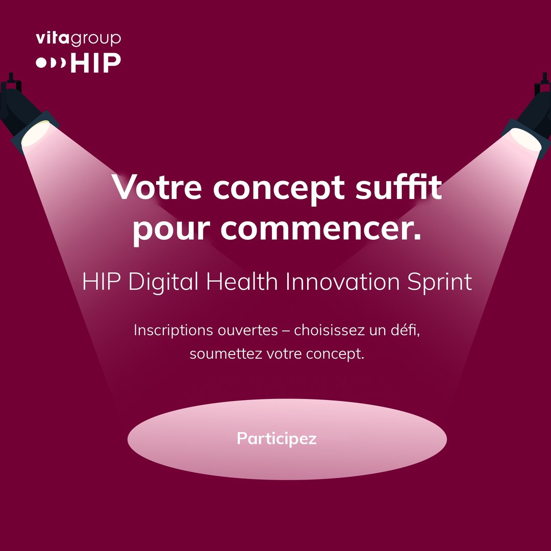 HIP Digital Health Innovation Sprint : votre concept suffit pour commencer. Participez.